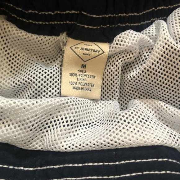 St John’s Bay Men’s Swim Trunks Sz M Navy - Picture 2 of 7